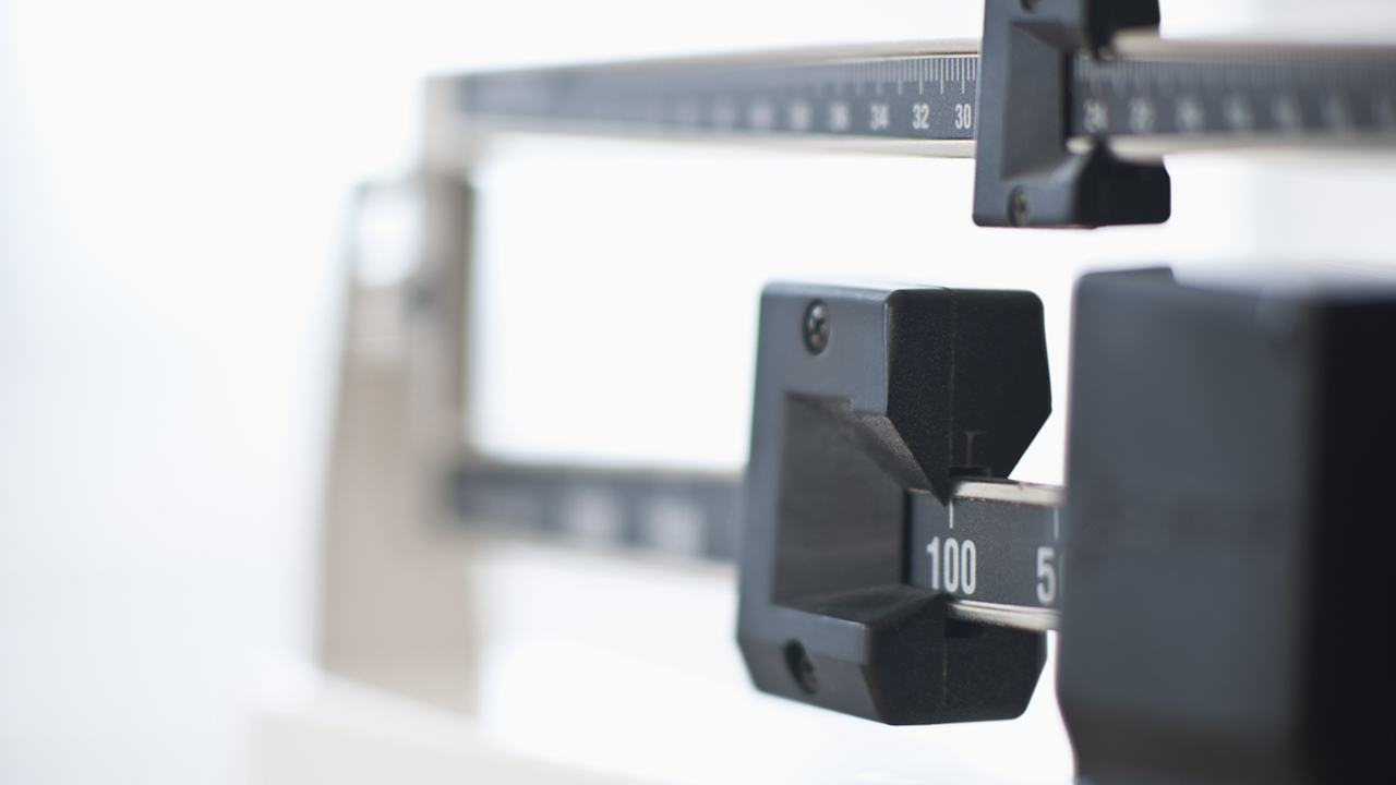 Close up image of the top of a scale. 