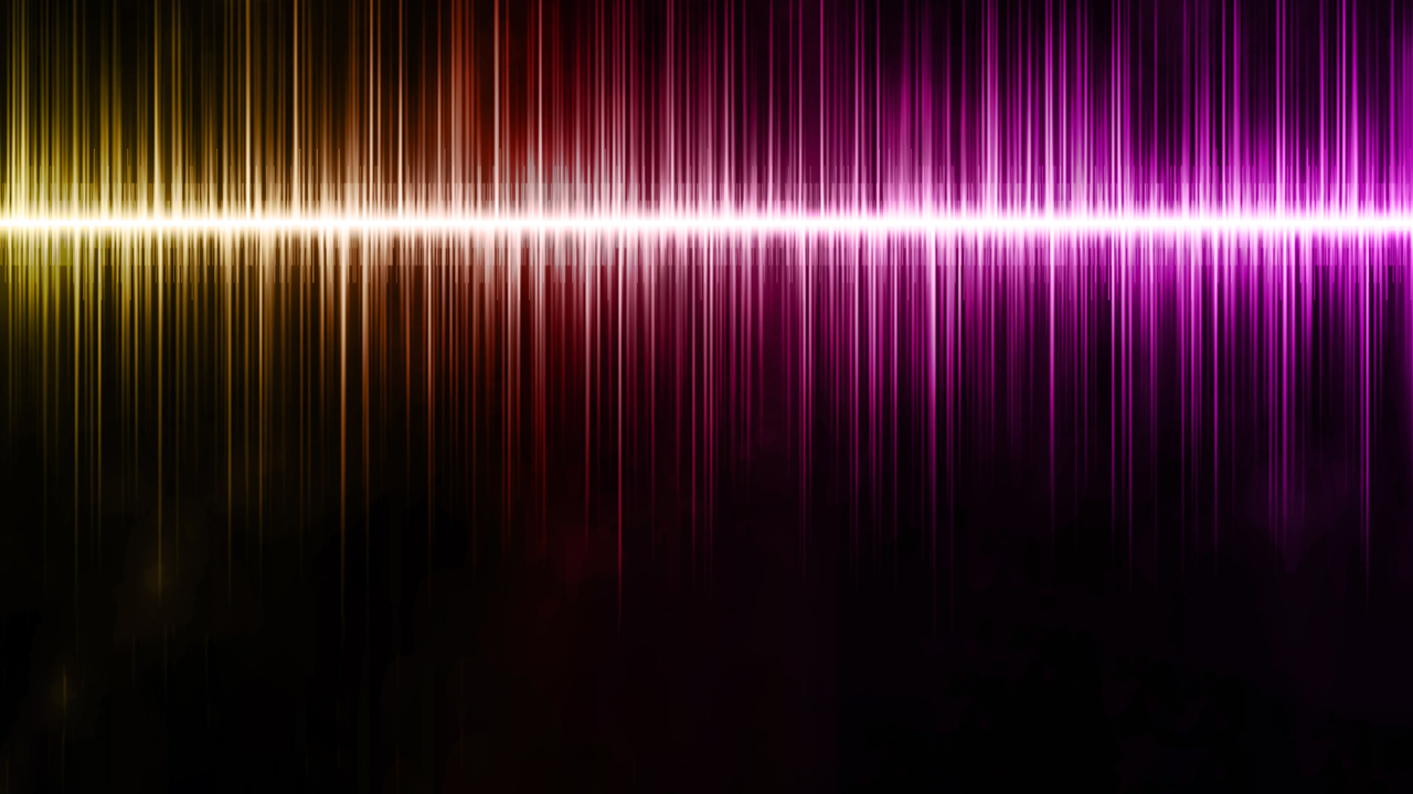 Sound waves shown in color.