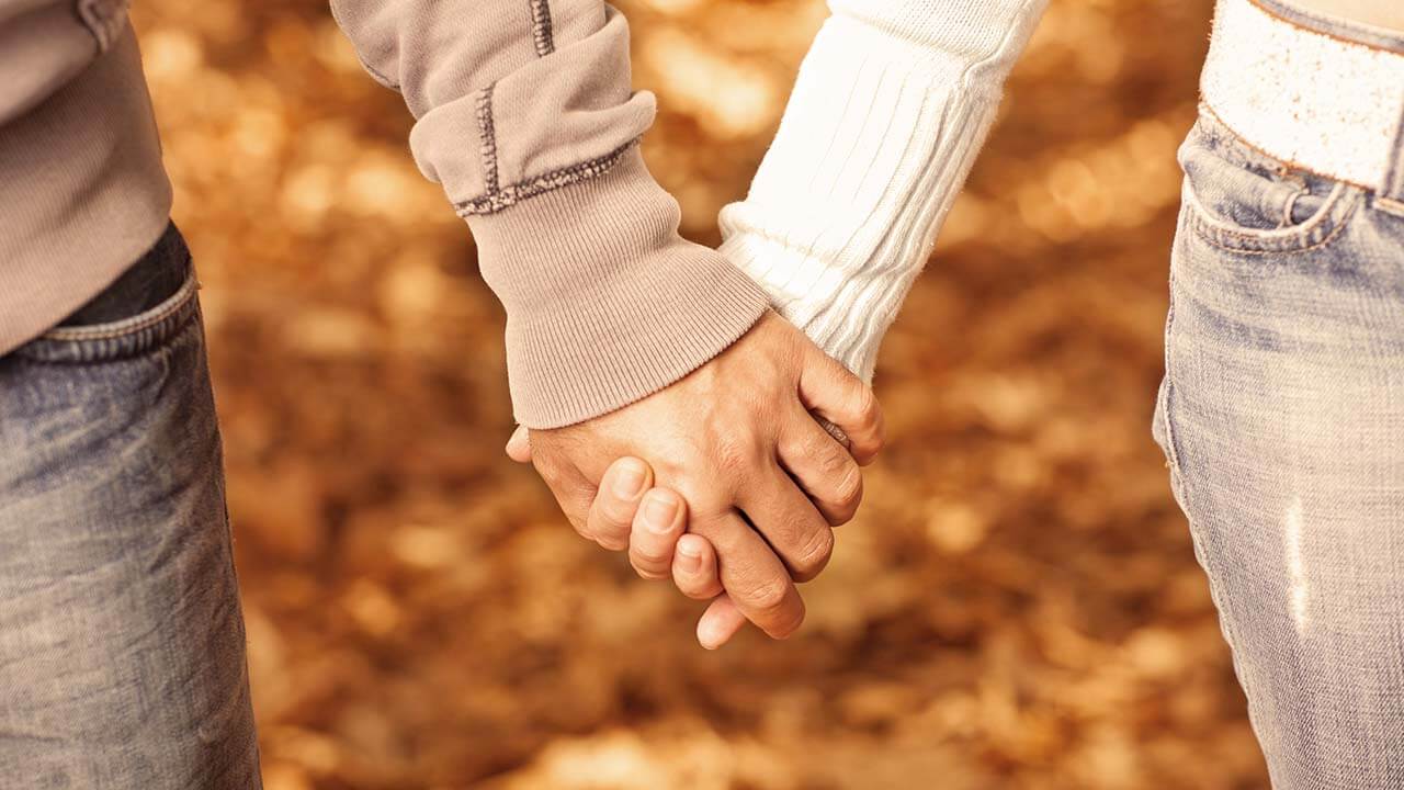 Picture of a couple holding hands