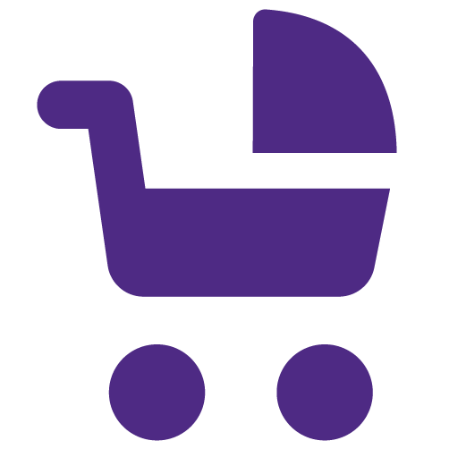 Labor & Delivery icon - an illustration of a stroller