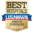 Northwestern Memorial Hospital US News & World Report award for ranking in 10 specialties