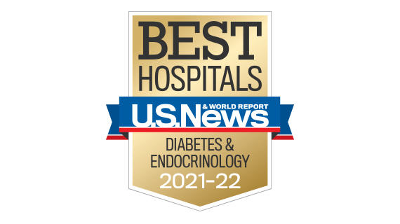 US News & World Report badge recognizing Northwestern Medicine in diabetes and endocrinology