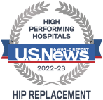 U.S. News and World Report High Performing Hospitals badge recognizing CDH in Hip Replacement