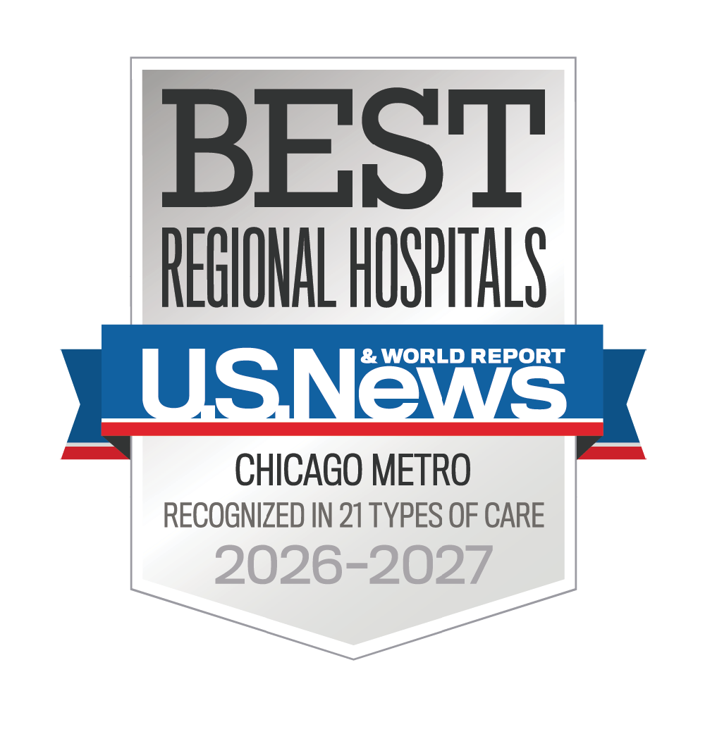 Central DuPage Hospital is recognized in 21 types of care by U.S. News & World Report, 2026-2027.