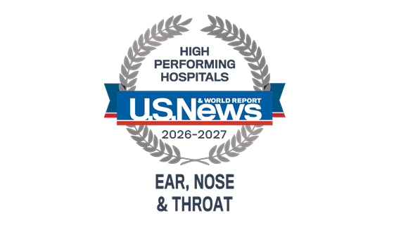 U.S. News & World High Performing for ENT 2026-2027