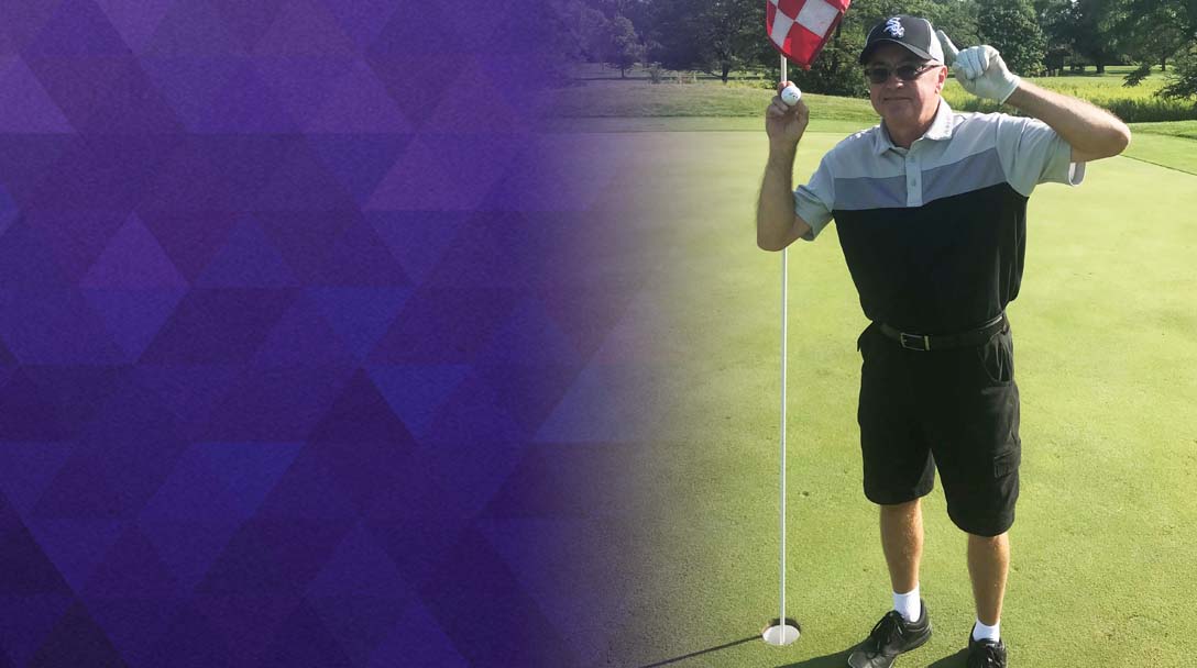 One year after surgery for a very rare cancer, Gary Jones experienced the rare event of making a hole-in-one while golfing. 