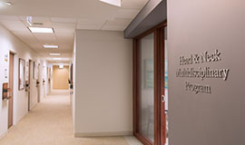 Northwestern Memorial Hospital Head and Neck Clinic hallway.