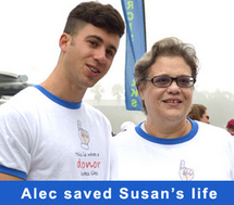 Donor Alec and Susan meeting for the first time