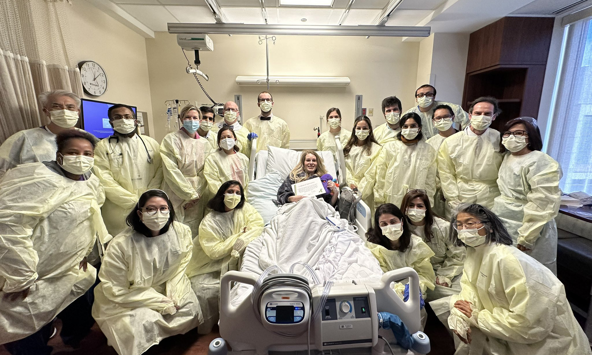 Dr. Gmurczyk after surgery with team