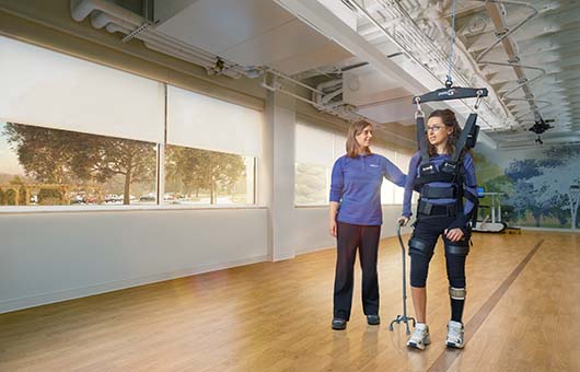 Marianjoy Rehabilitation Hospital works with a patient in acute adult inpatient rehabilitation