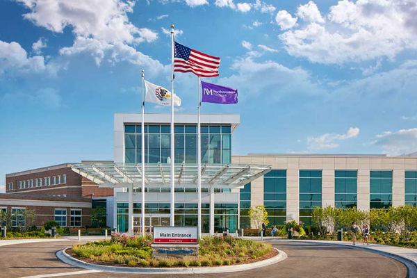 Entrance to Delnor Hospital Surgical Services