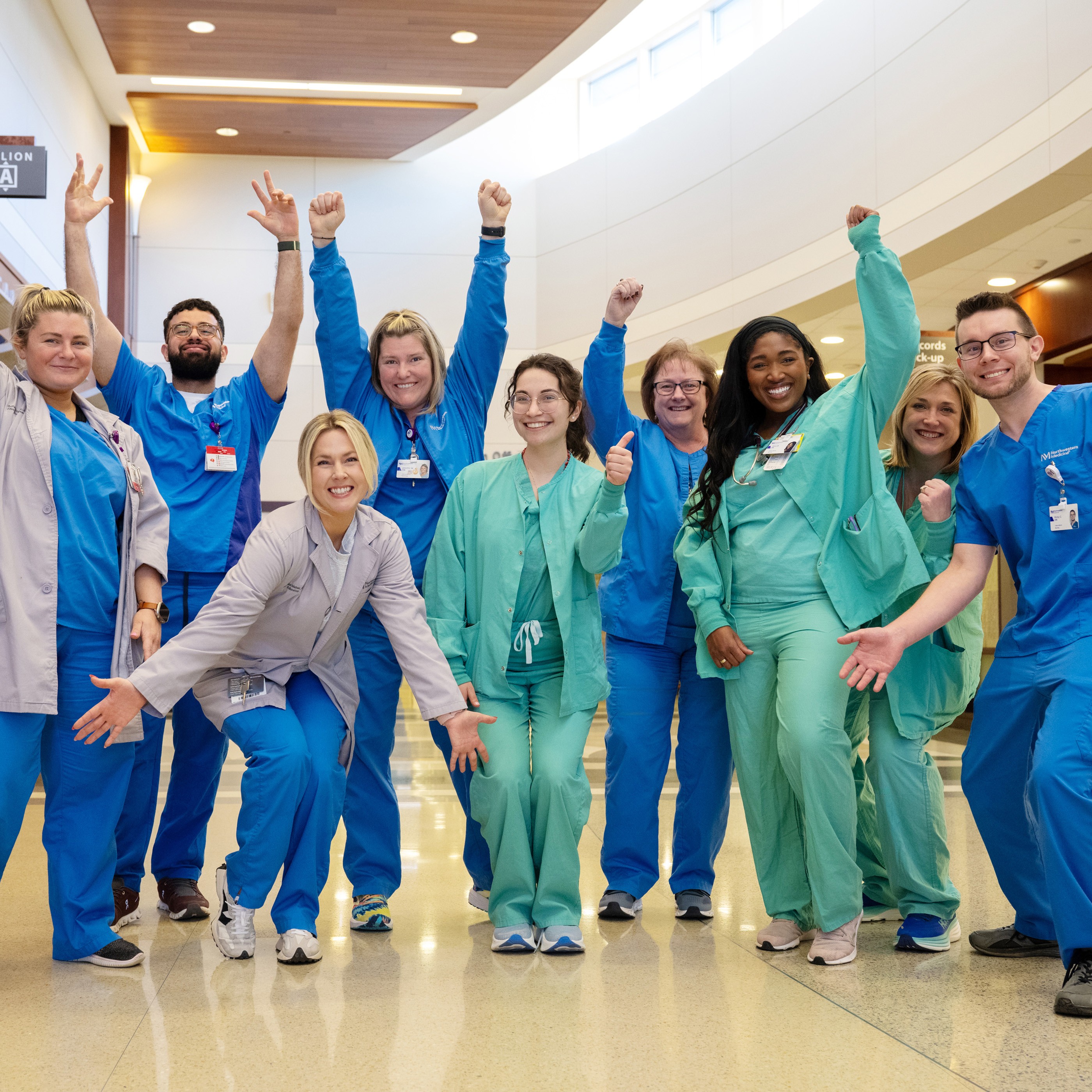 Northwestern Medicine nurses celebrating Nurses' Week
