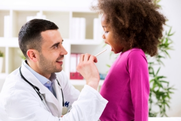 Doctor examining a patient