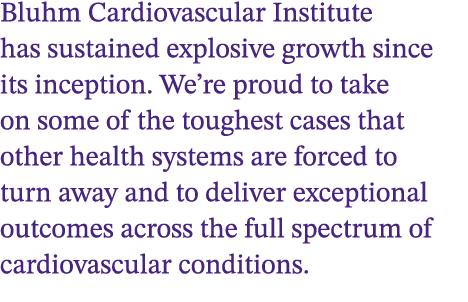 Bluhm Cardiovascular Institute has sustained explosive growth since its inception. We’re proud to take on some of the...