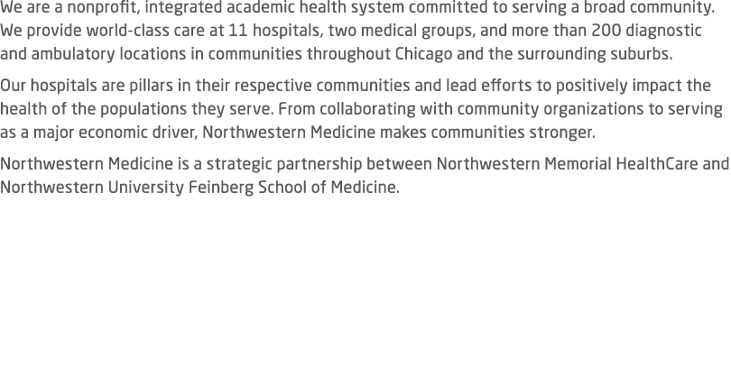 We are a nonprofit, integrated academic health system committed to serving a broad community. We provide world class ...