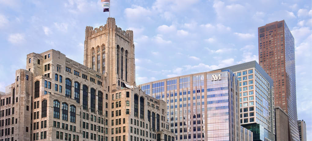 Summer images of Prentice Women's Hospital, Children's Memorial Hospital and the Ward Building