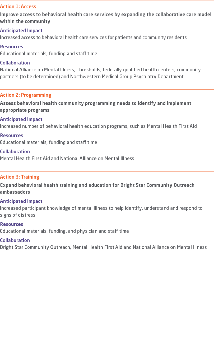 Action 1: Access Improve access to behavioral health care services by expanding the collaborative care model within t...