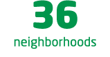 36 neighborhoods