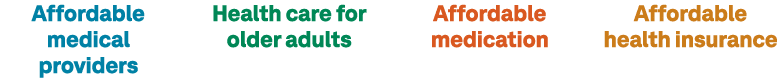 Affordable medical providers Health care for older adults Affordable medication Affordable health insurance