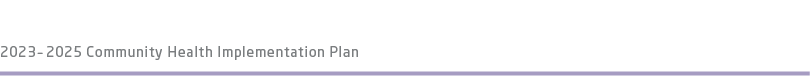 2023   2025 Community Health Implementation Plan 