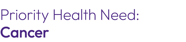 Priority Health Need: Cancer