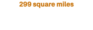 299 square miles