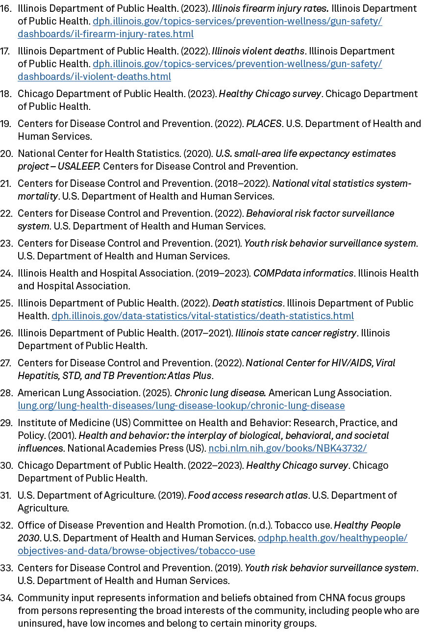 16. Illinois Department of Public Health. (2023). Illinois firearm injury rates. Illinois Department of Public Health...