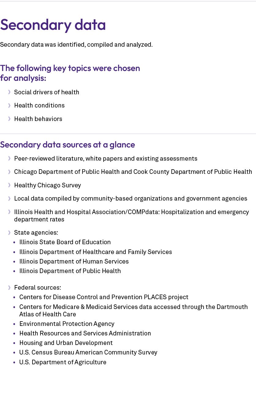 Secondary data Secondary data was identified, compiled and analyzed. The following key topics were chosen for analysi...
