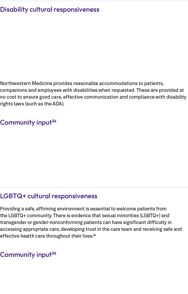 Disability cultural responsiveness Northwestern Medicine provides reasonable accommodations to patients, companions a...