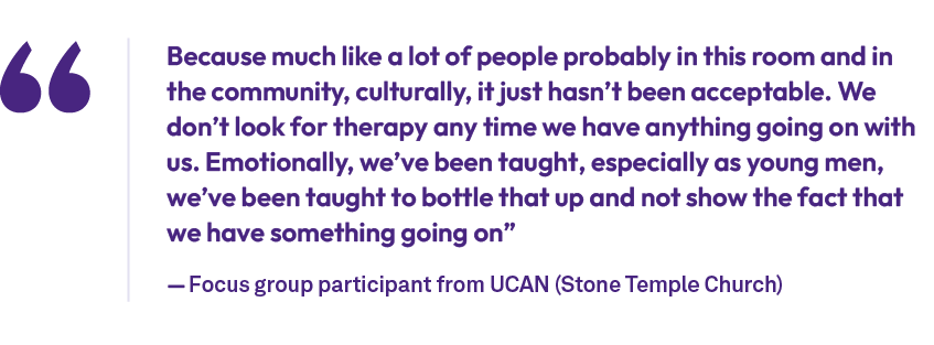 Because much like a lot of people probably in this room and in the community, culturally, it just hasn’t been accepta...