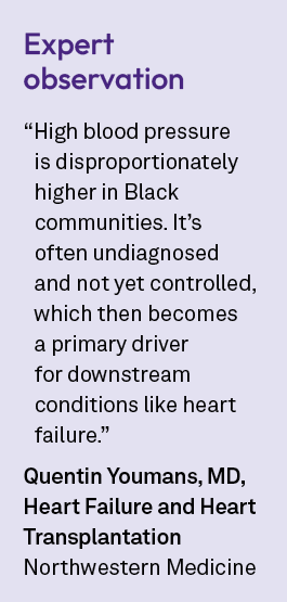 Expert observation “High blood pressure is disproportionately higher in Black communities. It’s often undiagnosed and...