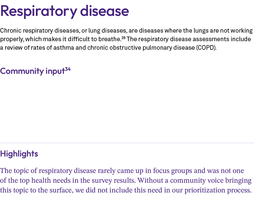 Respiratory disease Chronic respiratory diseases, or lung diseases, are diseases where the lungs are not working prop...