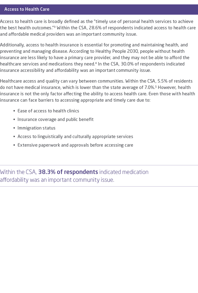 ￼￼ Access to health care is broadly defined as the “timely use of personal health services to achieve the best health...