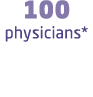 100 physicians* 
