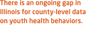 There is an ongoing gap in Illinois for county level data on youth health behaviors.