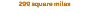 299 square miles