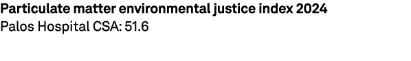 Particulate matter environmental justice index 2024 Palos Hospital CSA: 51.6