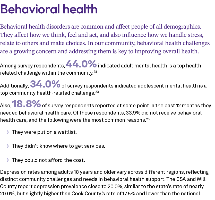 Behavioral health Behavioral health disorders are common and affect people of all demographics. They affect how we th...