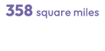 358 square miles