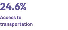 24.6% Access to transportation