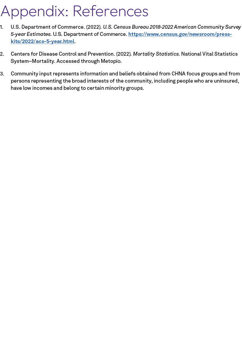 Appendix: References 1. U.S. Department of Commerce. (2022). U.S. Census Bureau 2018 2022 American Community Survey 5...