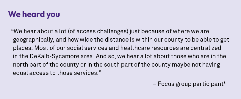 We heard you “We hear about a lot (of access challenges) just because of where we are geographically, and how wide th...