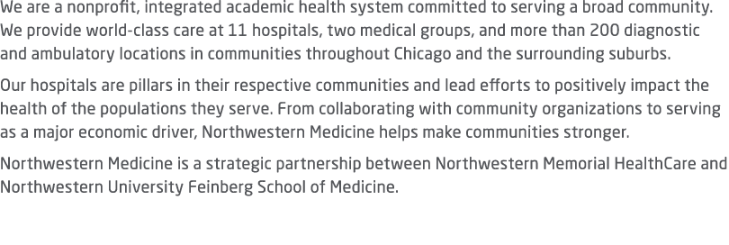 We are a nonprofit, integrated academic health system committed to serving a broad community. We provide world class ...