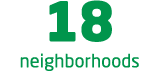 18 neighborhoods