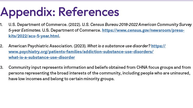 Appendix: References 1. U.S. Department of Commerce. (2022). U.S. Census Bureau 2018 2022 American Community Survey 5...