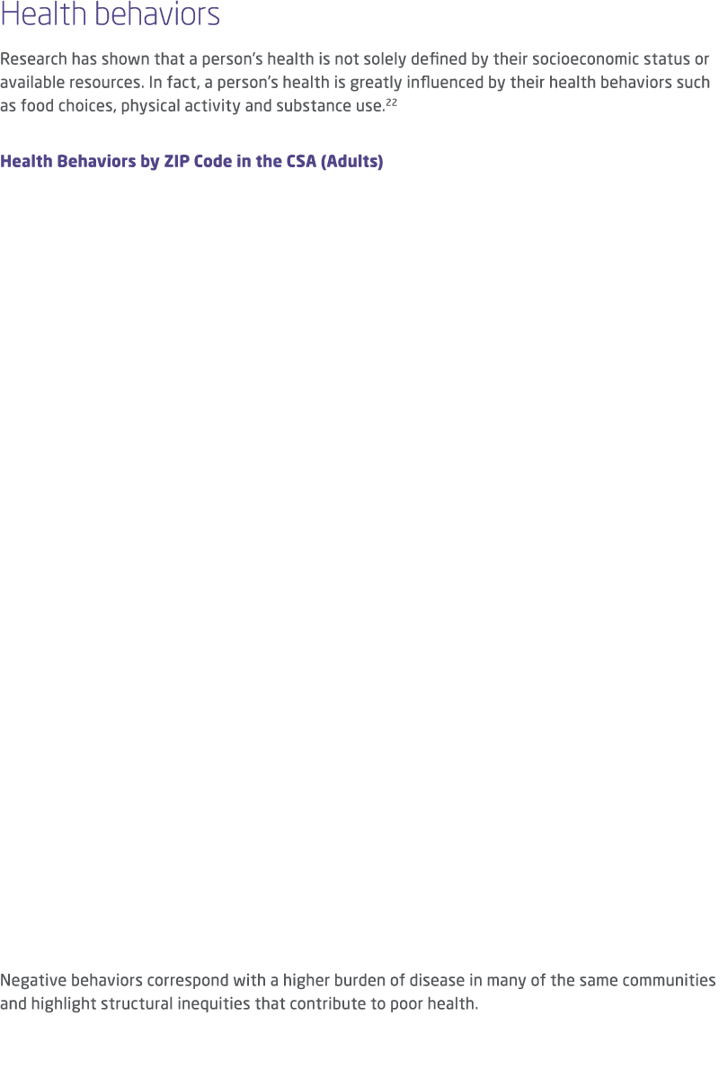 Health behaviors Research has shown that a person’s health is not solely defined by their socioeconomic status or ava...