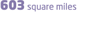 603 square miles