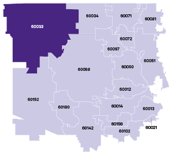 A map of a city with a purple background. Description generated by AI
