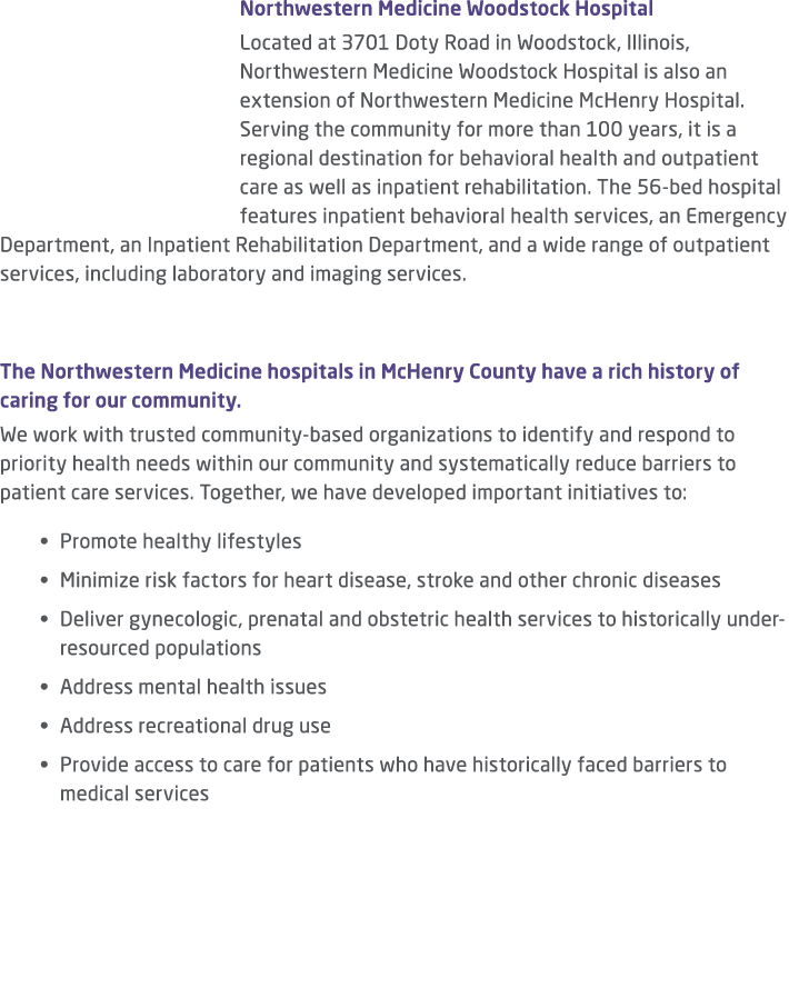 Northwestern Medicine Woodstock Hospital Located at 3701 Doty Road in Woodstock, Illinois, Northwestern Medicine Wood...