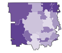 A map of the United States with a purple and white color scheme. Description generated by AI
